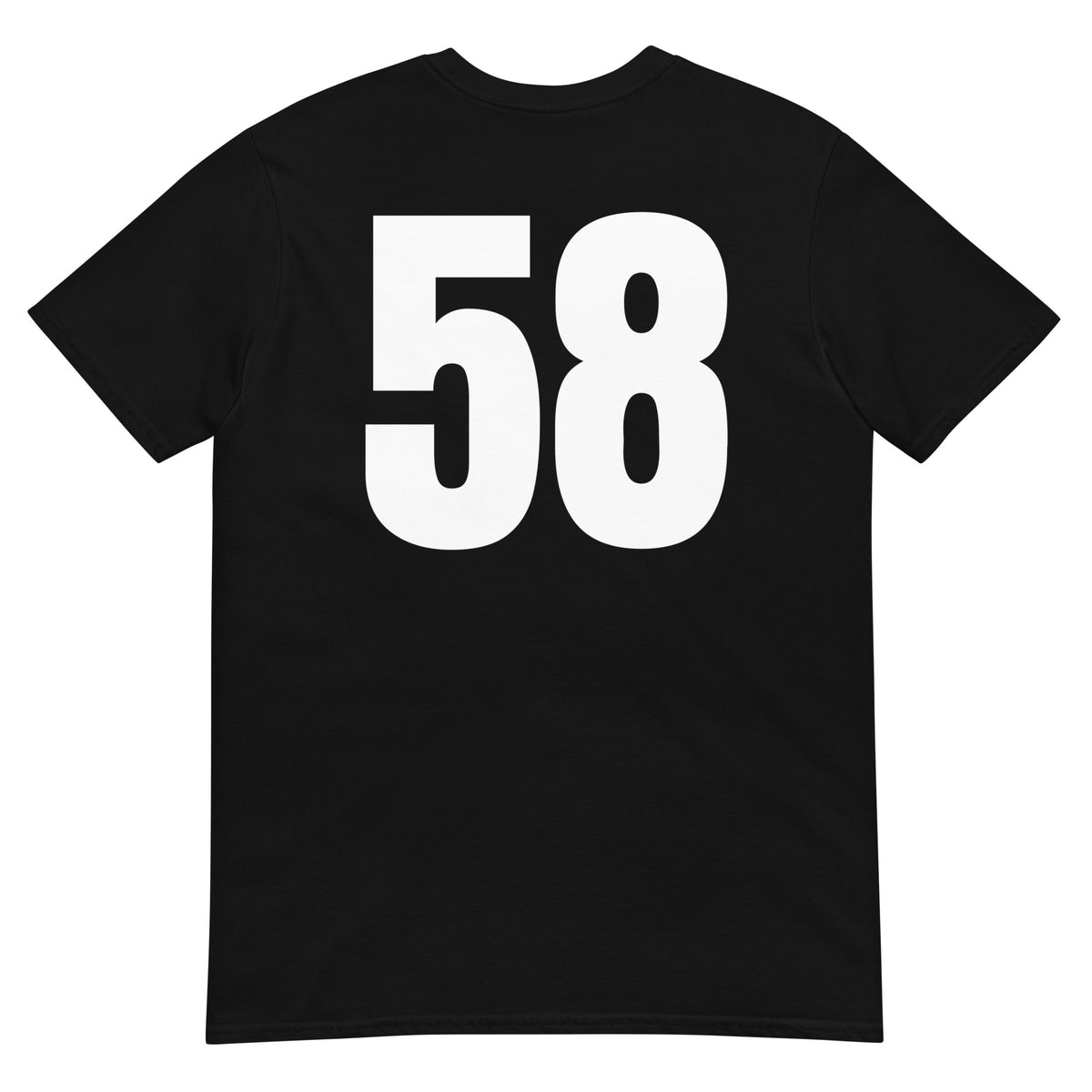 Numero 58 selässä t-paita