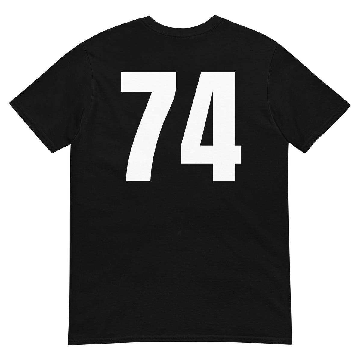 Numero 74 selässä t-paita