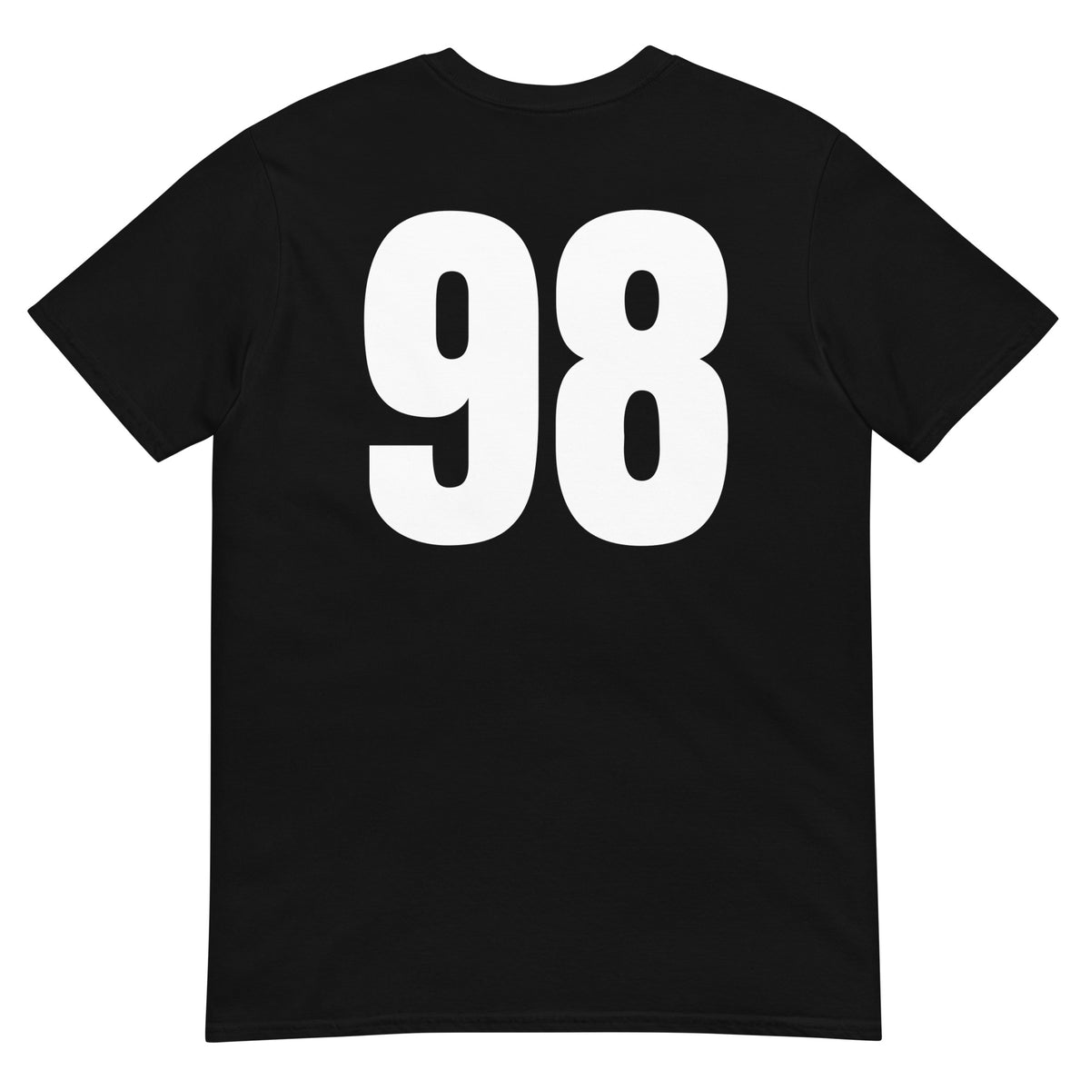 Numero 98 selässä t-paita