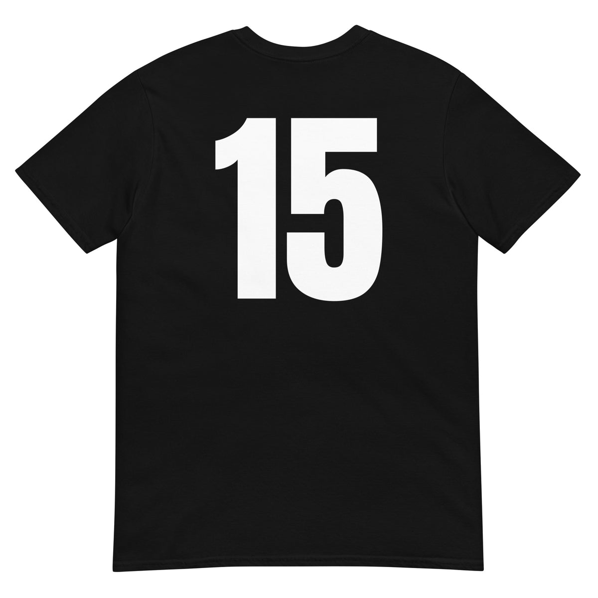 Numero 15 selässä t-paita