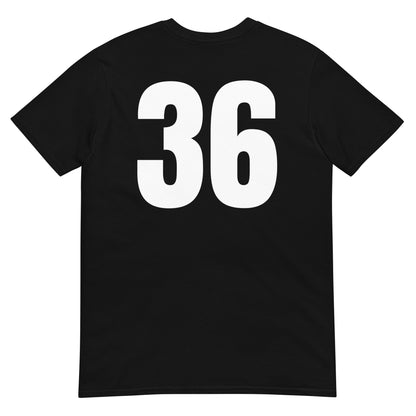 Numero 36 selässä t-paita