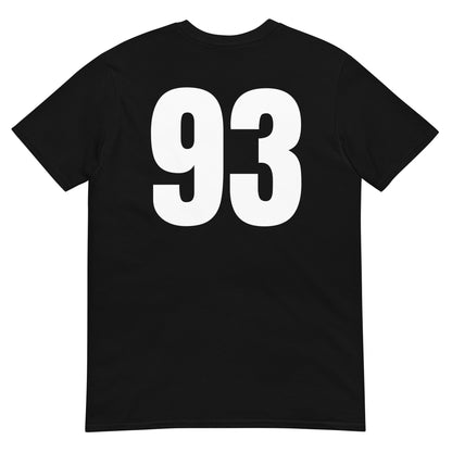 Numero 93 selässä t-paita