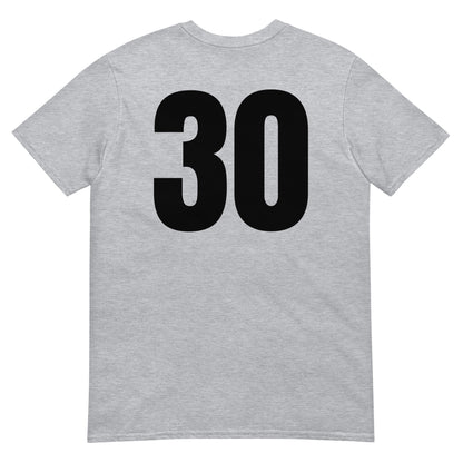 Numero 30 selässä t-paita
