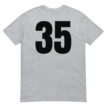 Numero 35 selässä t-paita