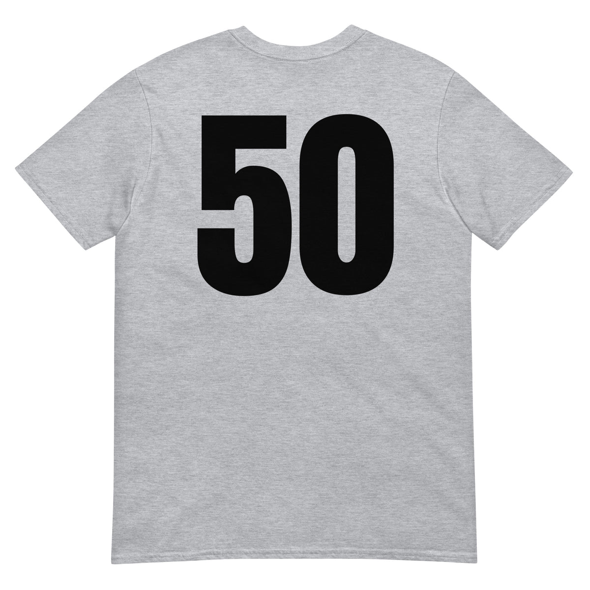 Numero 50 selässä t-paita