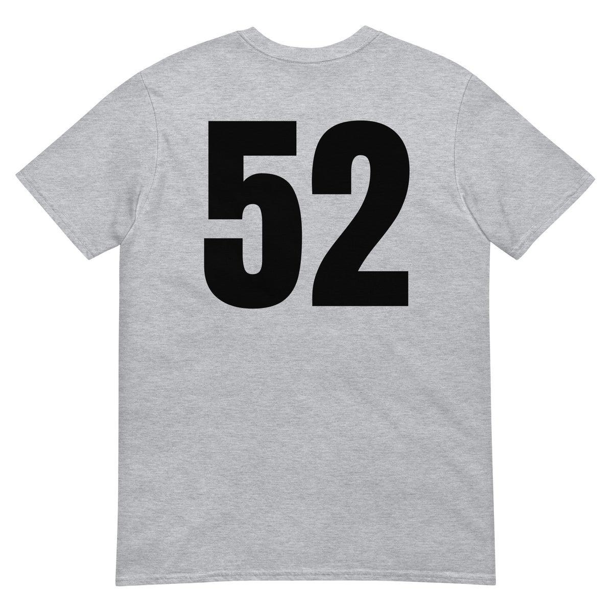 Numero 52 selässä t-paita