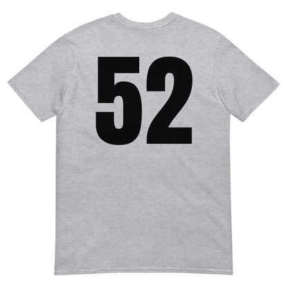 Numero 52 selässä t-paita