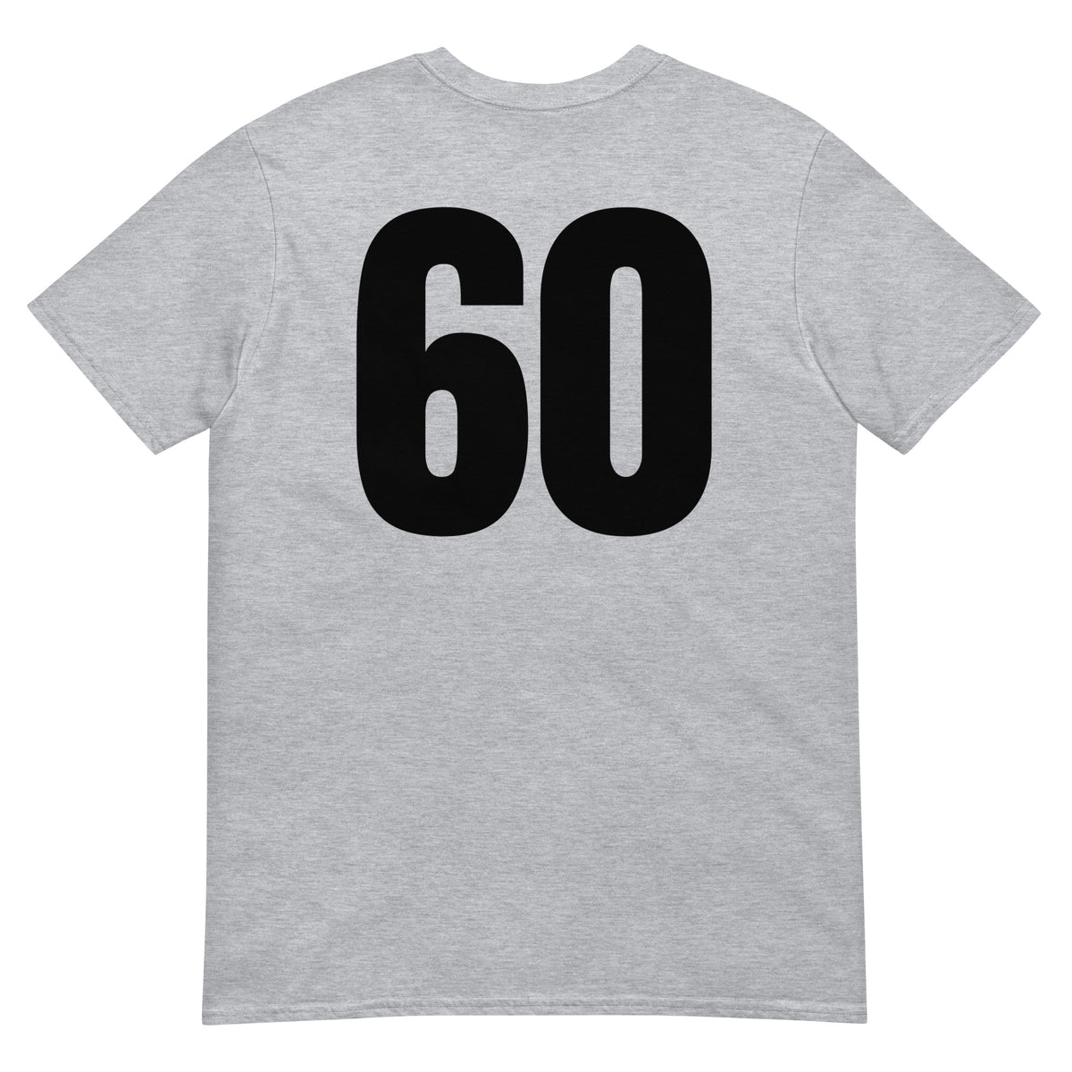 Numero 60 selässä t-paita