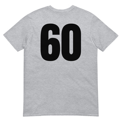 Numero 60 selässä t-paita