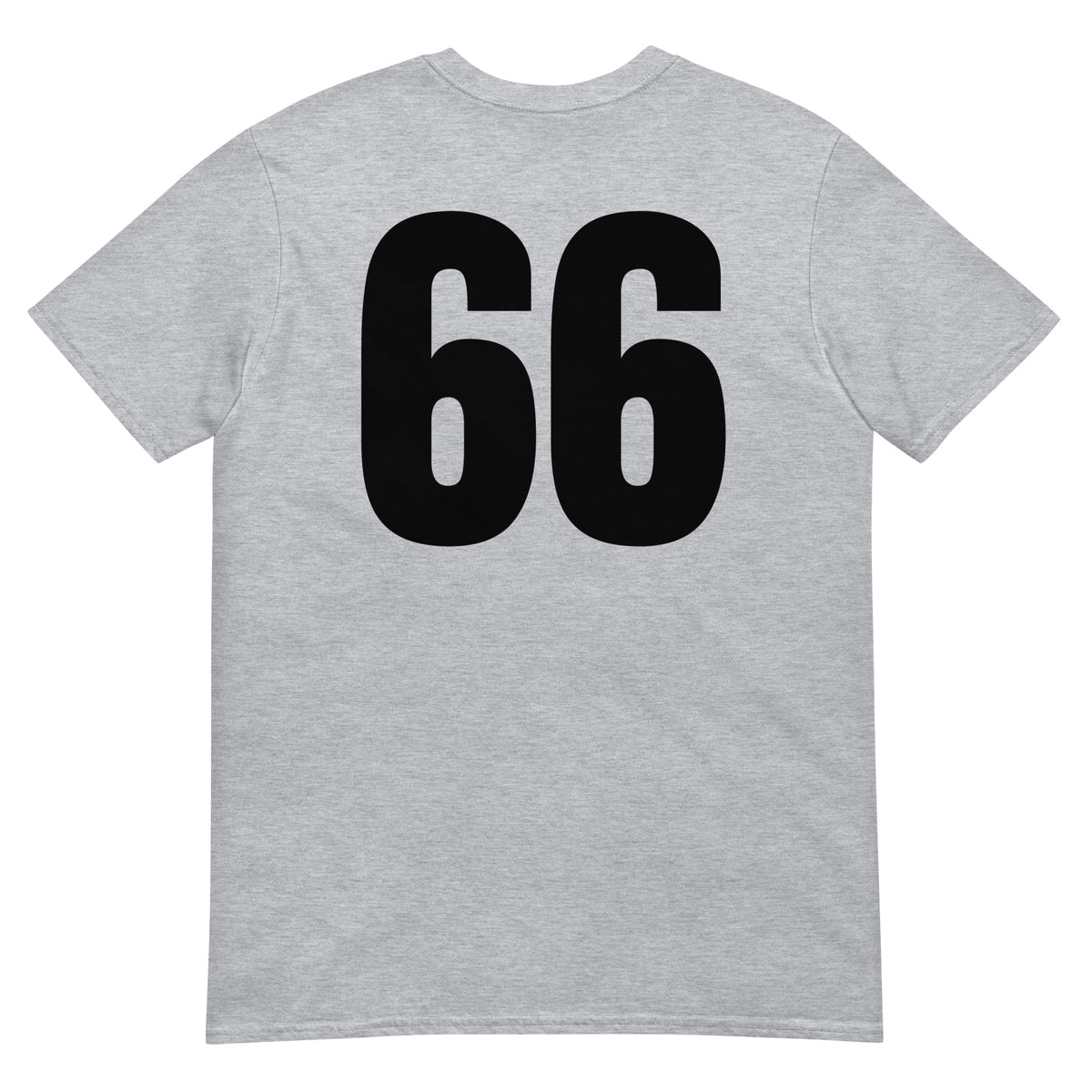 Numero 66 selässä t-paita