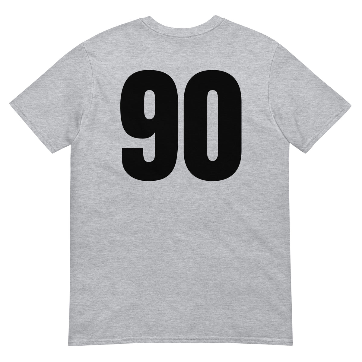 Numero 90 selässä t-paita