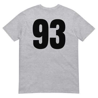 Numero 93 selässä t-paita