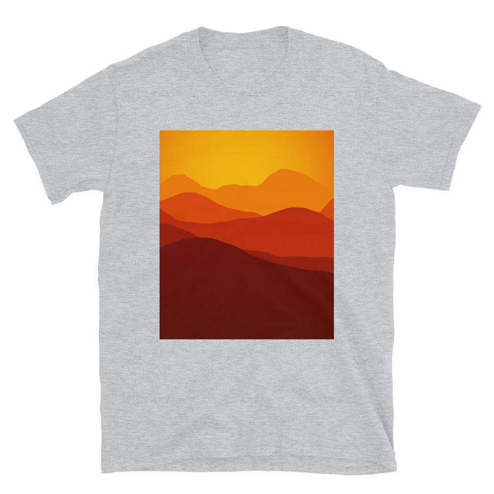 Vuoret auringonlaskussa t-paita