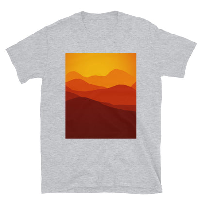 Vuoret auringonlaskussa t-paita