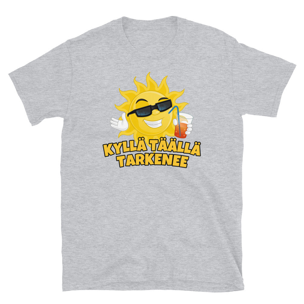 Kyllä täällä tarkenee t-paita