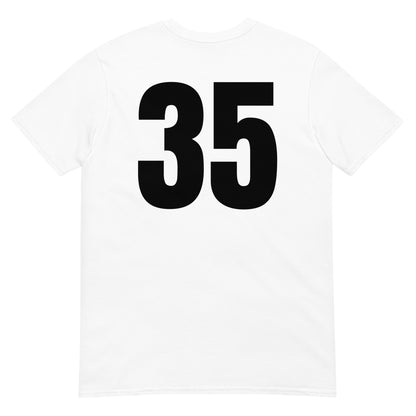 Numero 35 selässä t-paita