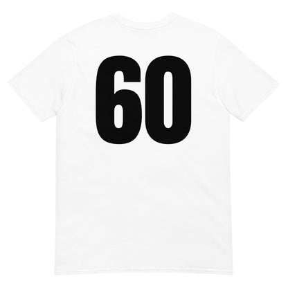 Numero 60 selässä t-paita