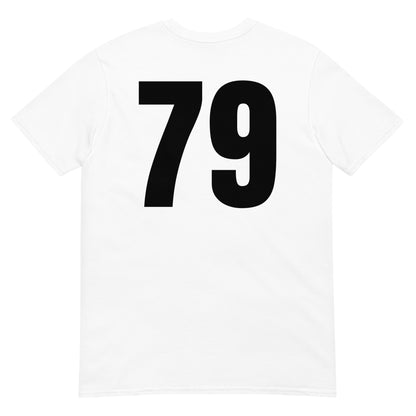 Numero 79 selässä t-paita