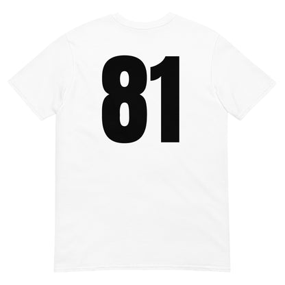 Numero 81 selässä t-paita