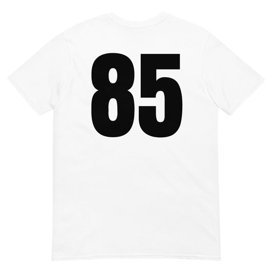 Numero 85 selässä t-paita