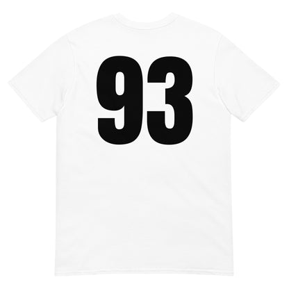 Numero 93 selässä t-paita