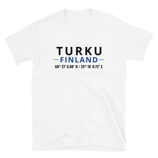 Turku - Koordinaatit t-paita