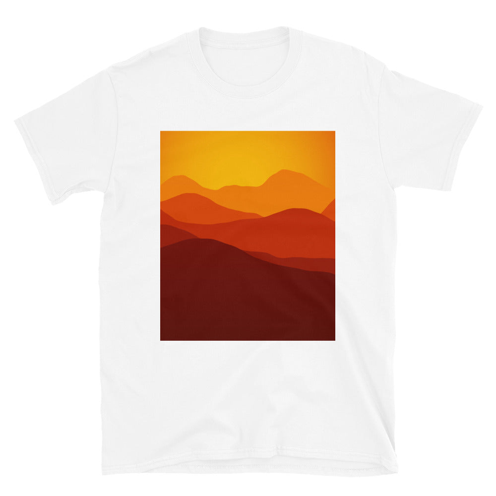 Vuoret auringonlaskussa t-paita